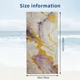 thumbnail image 3 of PHYHOO  Gold Purple Marble Print Beach Towel, Absorbent Quick Dry Swimming Yoga Beach Towels, Sand Free Microfiber Beach Towel 30x60in, 3 of 8