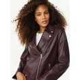 thumbnail image 4 of Scoop Women's Faux Leather Moto Jacket, 4 of 5