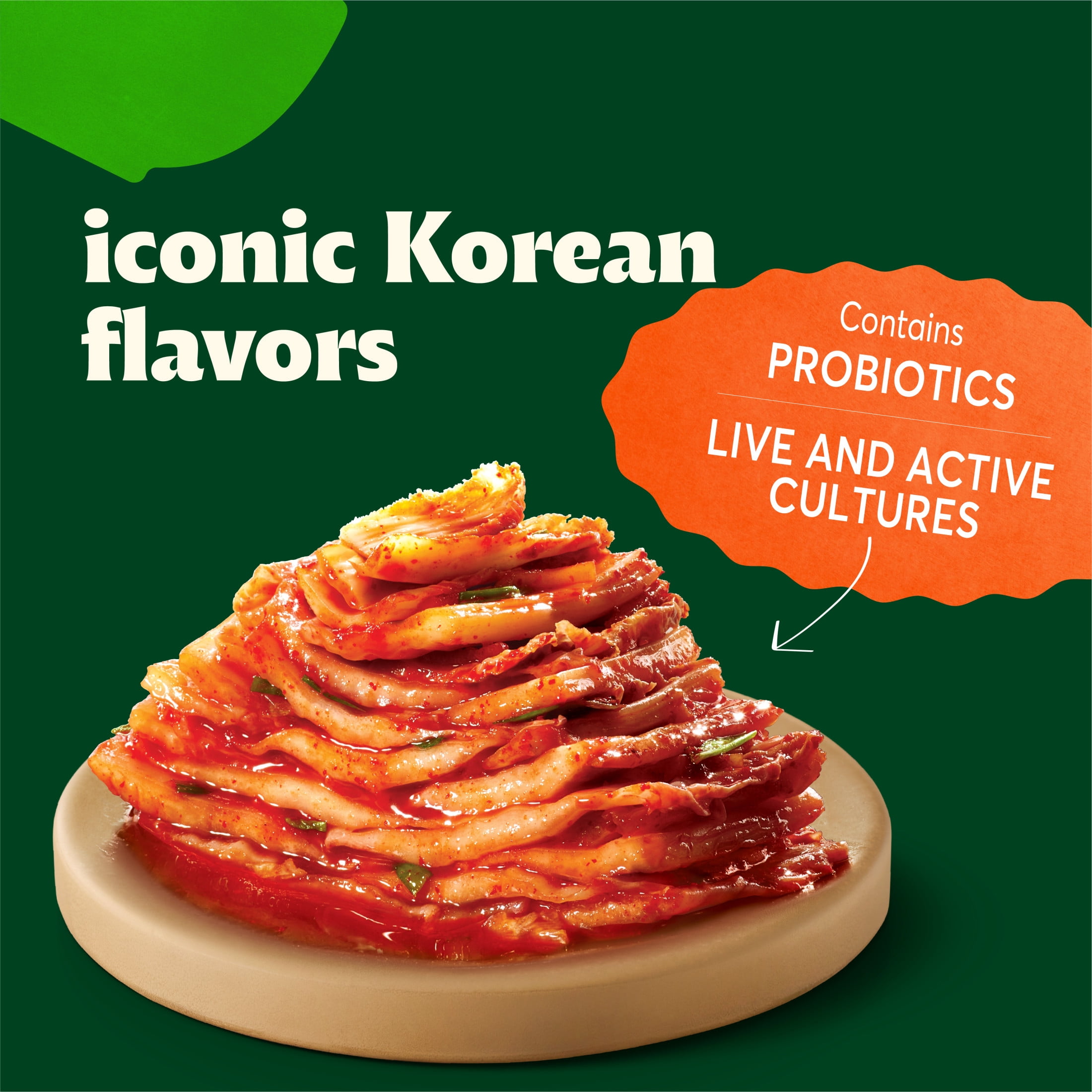 Bibigo Refrigerated Korean-Style Napa Cabbage Vegan Kimchi, 16.0 oz
