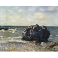 thumbnail image 2 of Sisley, Alfred 18x15 Gold Ornate Wood Framed with Double Matting Museum Art Print Titled - Langland Bay Storrs Rock Morning, 2 of 4