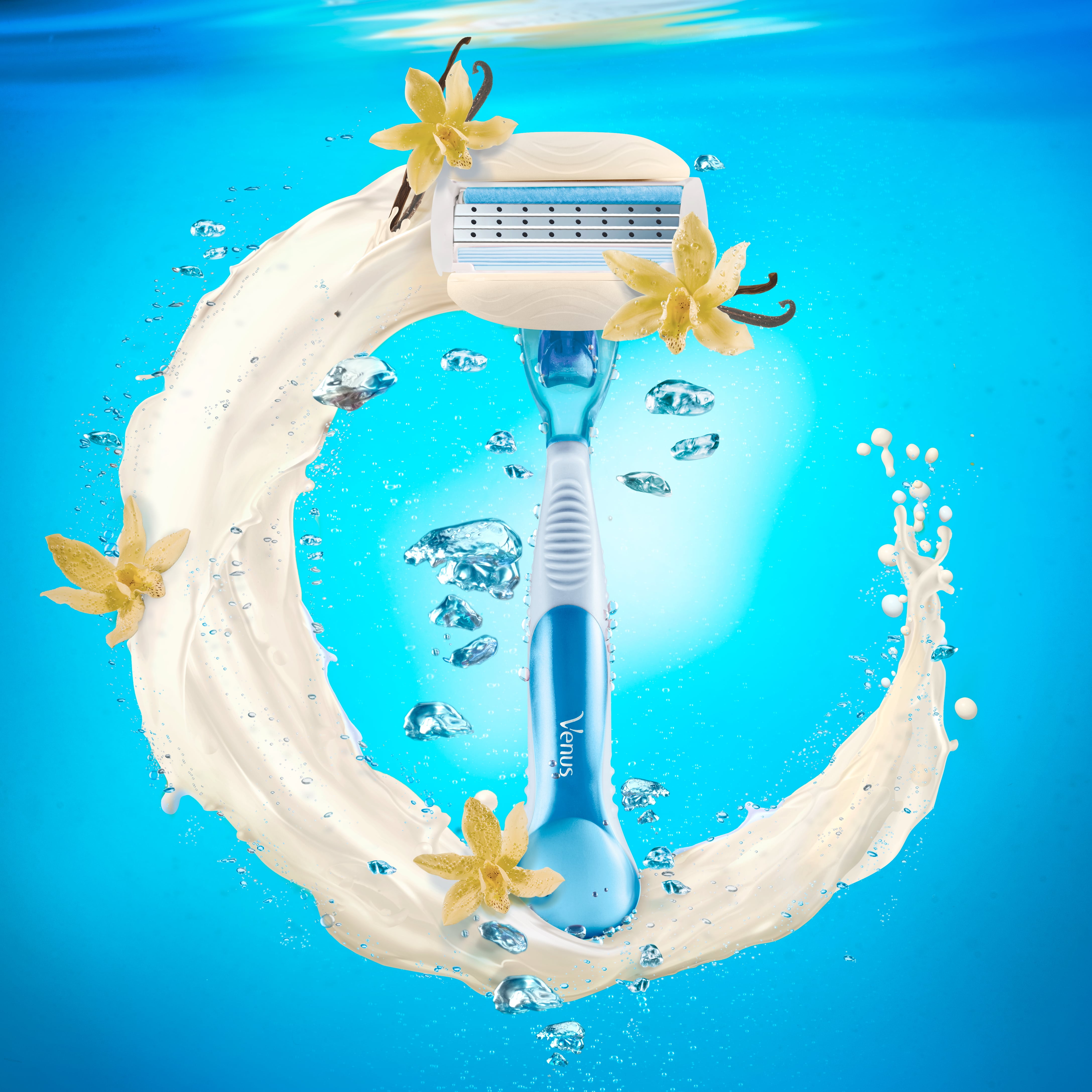 Gillette Venus ComfortGlide Vanilla Creme Razor Blade Refills, 6 ct