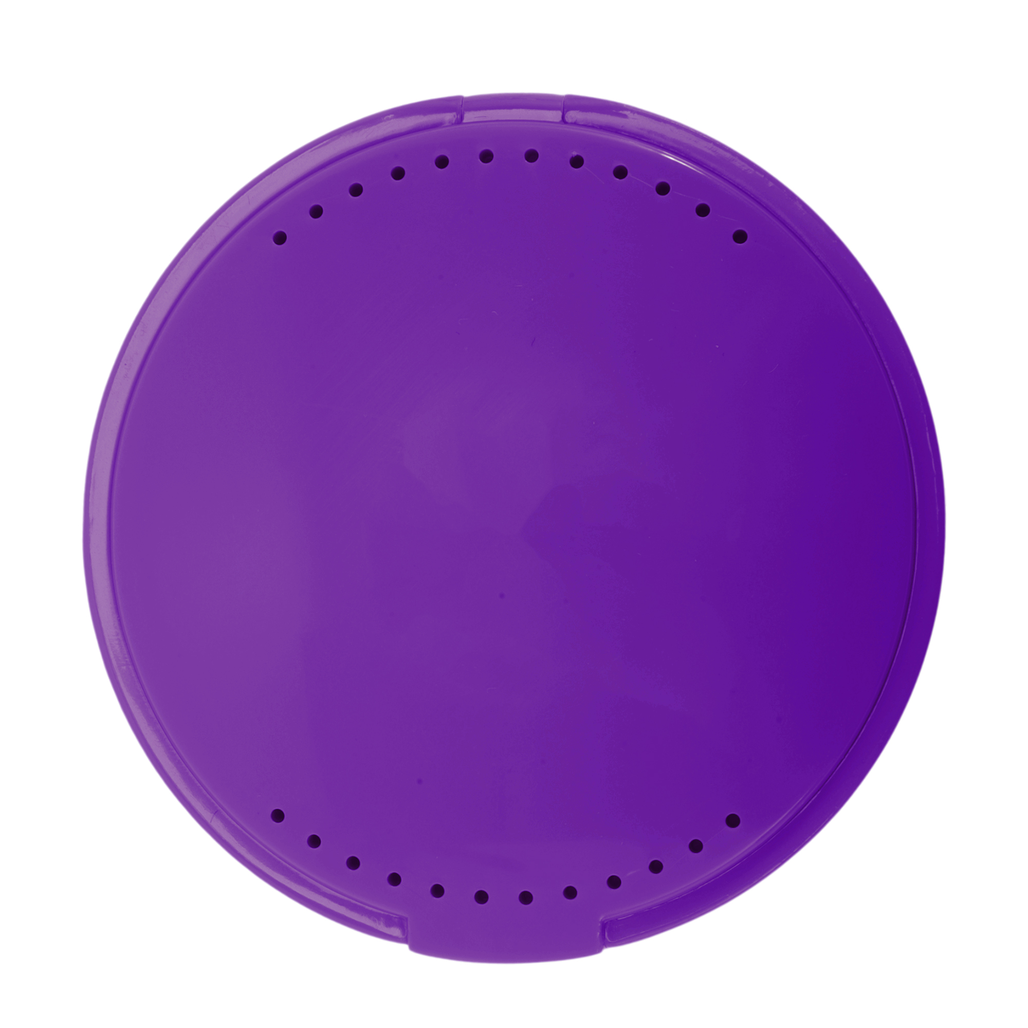 Unique Bargains Round Braces Box with Mirror 1 Pc Purple