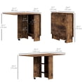 thumbnail image 3 of HOMCOM Folding Dining Table, Drop Leaf Table with 2-tier Shelves, 3 of 10