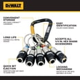 thumbnail image 2 of Set de porta-puntas DEWALT de metal resistente con llavero, hexagonal de 1/4", 2 of 9