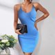 thumbnail image 2 of Moda mujer Sexy verano Casaul sólido Camis sin mangas chaleco Mini vestido Fridja  hj4241, 2 of 8