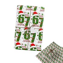 FYHALE 67 Christmas Wrapping Paper, 67 Wrapping Paper, 67 Meme Christmas Gift Wrap Funny Wide Small Birthday Christma Rolls Santa Merry, Wrap Your Presents in Holiday Fun (30 * 20 in)