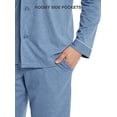 thumbnail image 3 of Men's 100% Cotton Long Button-Down Sleepwear Pajama Set, 3 of 7