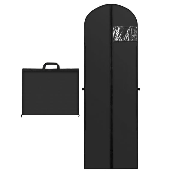 71" Wedding Dress Garment Bags Foldable Dress Bag for Long Gowns Traveling Protector Cover for Hanging Clothes with Zipper