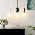 thumbnail image 2 of SAFAVIEH Amagiri LED Assorted Glass Pendant Light with White Shade, Set of 3, 2 of 17