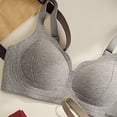 thumbnail image 3 of ALLLIST Wireless Womens Underwear Seamless Plus Size Bras Back Support Gray Plian T-Shirt Women Lingerie Size M, 3 of 3