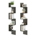 thumbnail image 1 of Costway 2 PCS Floating Bookshelf with Safe Round Edge Space-Saving Plant Display Shelf Gray, 1 of 10