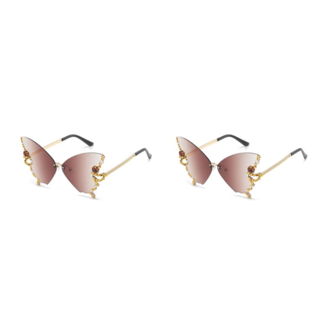 Minnieouse Gafas de sol de moda Gafas a prueba de sol Cristal al aire libre Exquisito Atractivo Dulce Presente Regalo de cumpleaños de larga Type2 NO2