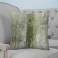 thumbnail image 4 of 14x14 Pillow Covers Set of 2, Sage Green Throw Pillow Covers Decorative Couch Cushion Case, Retro Oil Painting Modern Abstract Art Aesthetics Microfiber Square Pillowcases for Bedroom Car Living Room, 4 of 7