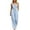 *Light Blue, variant on ClodeEU Women's V Neck Sleeveless Top and Elastic Waist Drawstring Wide Leg Pants Set with Pockets ,Casual Two Piece Outfit Black,Women's Plus L
