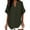 Army Green, variant on JSheng Women's Summer Loose Top Fashion Solid Color Casual V-Neck Loose Comfortable Soft T-shirt Blouse Black XL