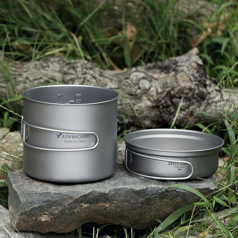 SilverAnt | Ultralight 3-Piece | Titanium Camping Cookware Set