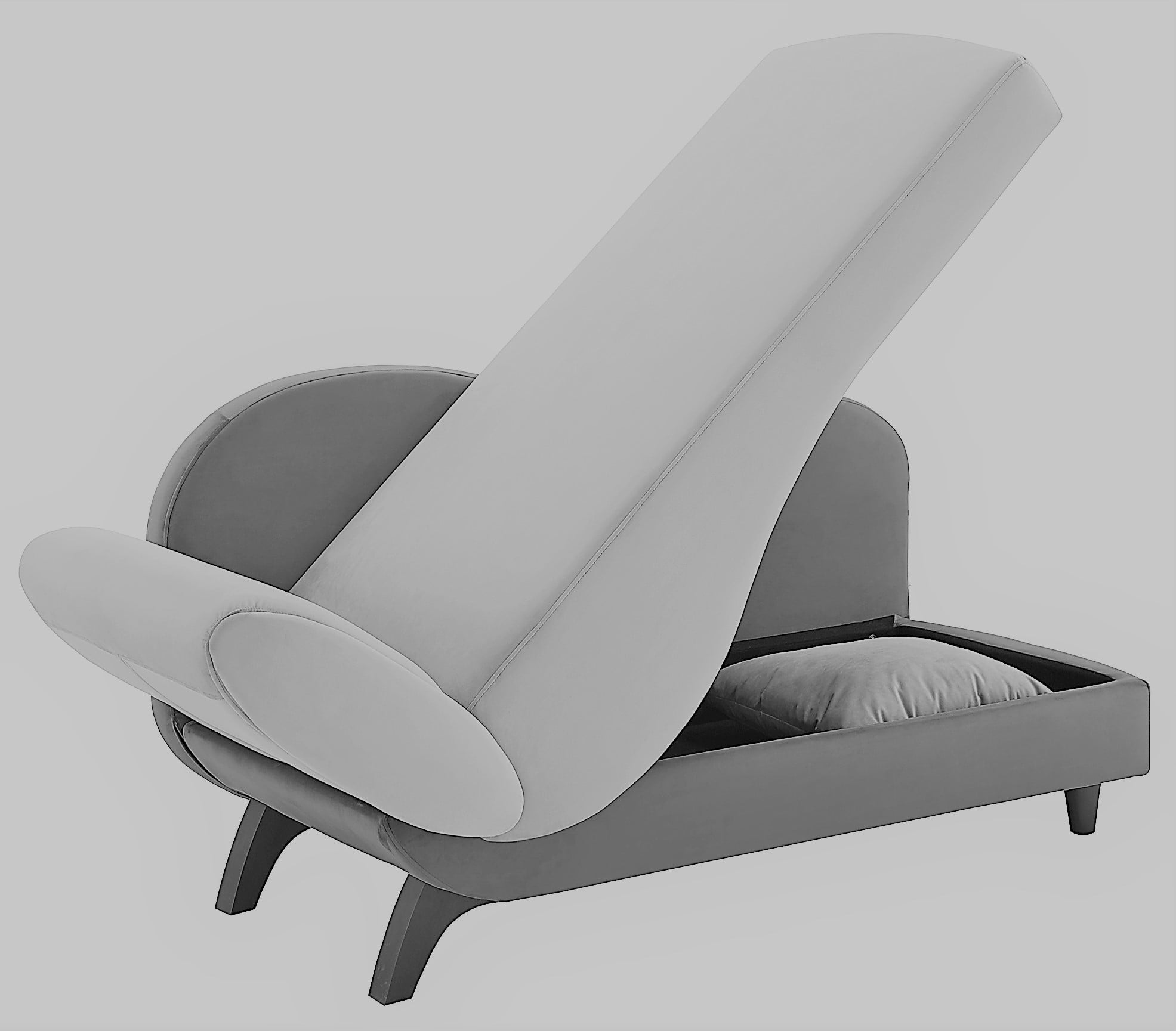 Weston Home Delaney Two-Tone Functional Chaise with 1 Pillow and Storage, Sea Green