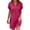 C-RD274, variant on DHFJKG V Neck Tshirt Dresses For Women Short Sleeve Lightweight Summer Loose Fit Solid Color Mini Dress Casual Daily Wear Soft Dresses