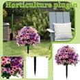 thumbnail image 2 of Uv Resistant Artificial Outdoor Flower Purple Pink Violets Garden Stake Flower Garden Decor Fade Resistant Outdoor Flower for Patio Lawn Yard Pathway 1 Pack, 2 of 9