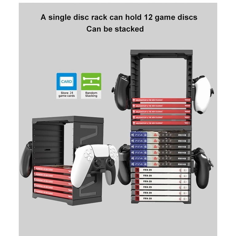 Video Game Storage Tower for PS5 PS4 Xbox Nintendo Switch Games