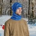 thumbnail image 5 of MSJUHEG Men Women Winter Beanie Hat Scarf Set Warm Knit Thick Skull Cap Neck Warmer Gaiter for Fall Winter Cold Weather Daily Outdoor Use Blue One Size, 5 of 9