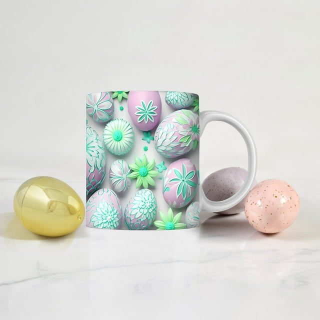 Meitianfacai Ceramic Cup Coffee Mug, Easter Rabbit Bunny Ceramic Coffee Mark Cup Tea Water Cup New Style Mug 350ml Bunny Easter Ceramic Coffee Mark Mug