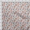 thumbnail image 4 of oneOone Georgette Viscose Rust Brown Fabric Beach Hawai Sewing Material Print Fabric By The Yard 42 Inch Wide, 4 of 4