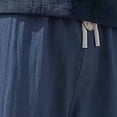 thumbnail image 6 of Men Loose Casual Cargo Pants Multi-Pocket Drawstring Work Pants Trousers Elastic Waist Belted Straight Leg Lightweight Stretchy Quick Dry Gym Hiking Streetwear Workwear | Zenithor,Navy M, 6 of 7