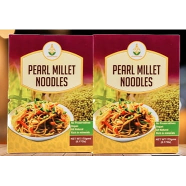 Shastha Foods Pearl Millet Noodles , No major allergens present ,Packet , Pack of 2 , Each 175g