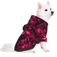 thumbnail image 2 of Fotbe Burgundy Tie Dye Sudadera con Estampado para Perros Pequeños – Suéter con Capucha para Mascotas, Tela Suave de Forro Polar con Bolsillo-Small, 2 of 7