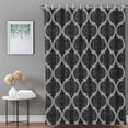 thumbnail image 3 of Bathroom Shower Curtain Moroccan Black Geometric Lattice Waterproof Shower Curtains with Hooks, Vintage Medieval Pattern Bath Curtains Bathtub Curtain Home Decor 72x72in, 3 of 9