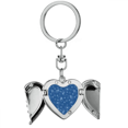 thumbnail image 1 of Pattern Blue Sky Night Dot Traditional Heart Angel Wing Key Chain Holder, 1 of 3
