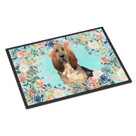Carolines Treasures CK3434JMAT Bloodhound Door Mat Indoor Rug or Outdoor Welcome Mat 24x36 Doormat 36"L x 24"W