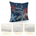thumbnail image 4 of RUIYC and A Happy New Year Dark Blue Throw Pillow Covers 12x20 Inch Farmhouse Holly Berries Pillowcase Decorations Christmas Snowflake Holiday for Home Couch, 4 of 5