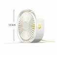thumbnail image 2 of Ventilador de escritorio USB de 3 velocidades de velocidad variable Mini ventilador giratorio de 360 ​​​​grados Rosa ER, 2 of 5