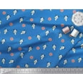 thumbnail image 2 of Soimoi Silk Fabric Floral & Dog Cartoon Print Sewing Fabric Yard 42 Inch Wide, 2 of 3