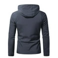 thumbnail image 4 of UVEASISHA Mens Waterproof Rain Jacket Slim Fit Long Sleeve Hooded Windbreaker Lightweight Outdoor Hiking Travel Raincoat with Zipper Pockets Todays Daily Sales Clearance Gray XXXXL, 4 of 5