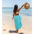 thumbnail image 3 of HAPPY BAY Women's Swimwear Coverups Skirt Long Beachwear Pareos Summer Wraps Beach Vacation Sarong Beach Swim Cover ups for Women One Size Cyan, Dolphin, 3 of 5