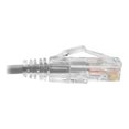 thumbnail image 3 of Eaton Tripp Lite Series Cat6 Gigabit Snagless Slim UTP Ethernet Cable (RJ45 M/M), PoE, Gray, 6-in. (15.24 cm) - Patch cable - RJ-45 (M) to RJ-45 (M) - 6 in - UTP - CAT 6 - molded, snagless, stranded - gray, 3 of 4