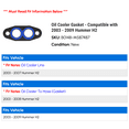 thumbnail image 2 of Oil Cooler Gasket - Compatible with 2003 - 2009 Hummer H2 2004 2005 2006 2007 2008, 2 of 2