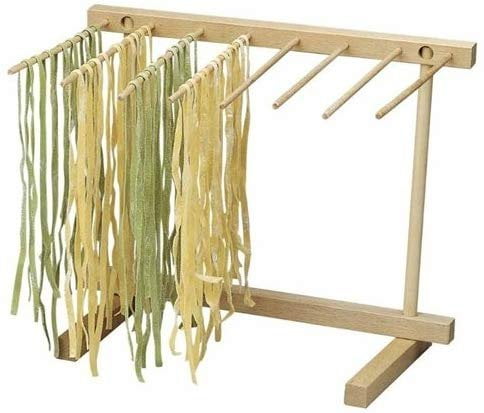 Pasta and Spaghetti Dryer Stand with 4 Branched Detachable Arms for up to 4 Pounds of Pasta Dough iSiLER Natural Beech Wood Pasta Drying Rack 