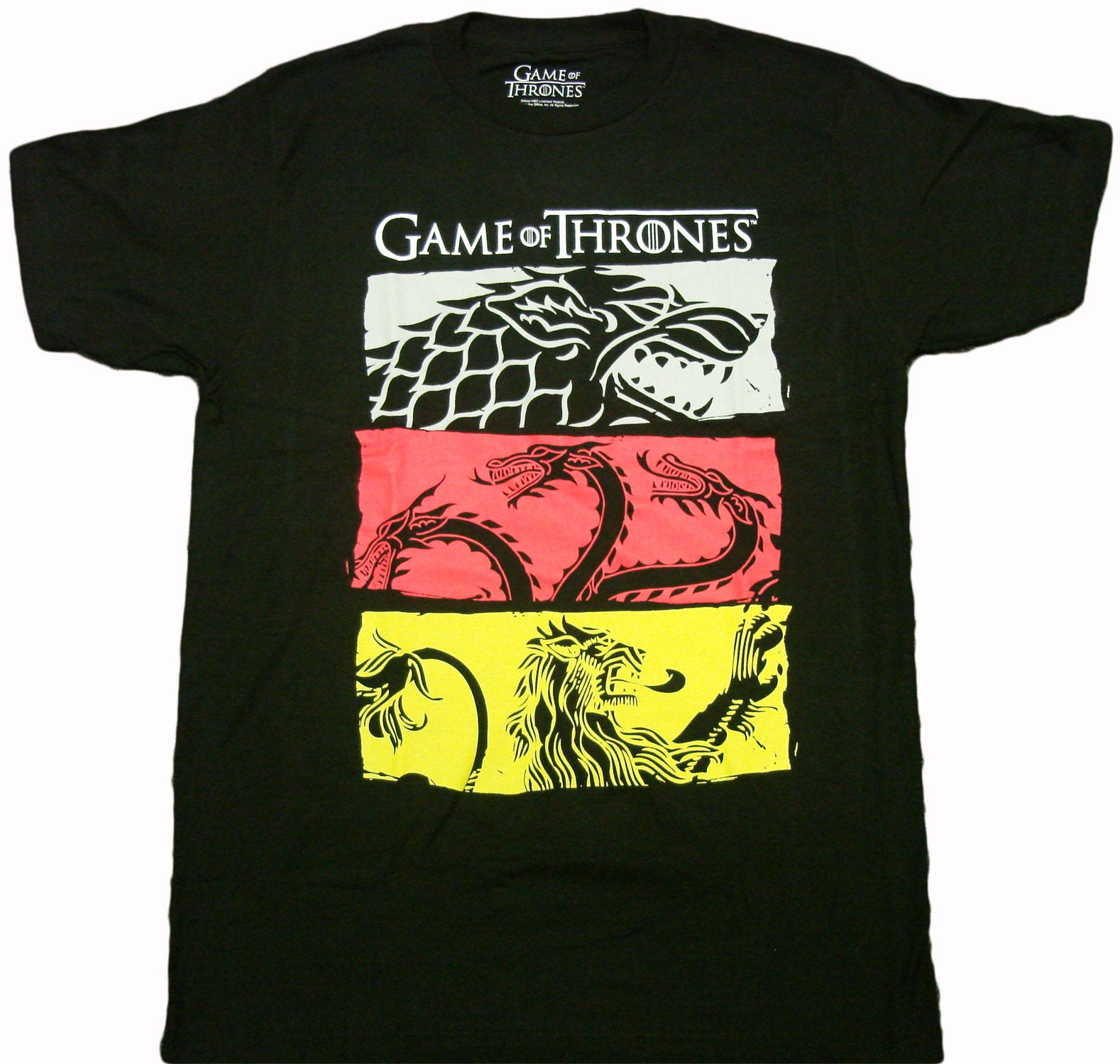 Isaac Morris Game Of Thrones Symbols Of 3 Houses Adult Black T