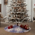 thumbnail image 6 of Kll Purple Floral Gingham Check Plaid Christmas Tree Skirt 48",Party Decorations Farmhouse For Christmas Decorations Holiday Party, 6 of 8