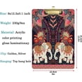 thumbnail image 3 of FMSHPON Elephants Peacock Clipboard Hardboard Wood Nursing Clip Board and Pull for Standard A4 Letter 13x9 inches, 3 of 6