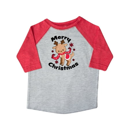 

Inktastic Merry Christmas Baby Reindeer with Snowflakes Gift Toddler Boy or Toddler Girl T-Shirt