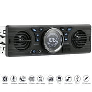 Polarlander Universal 1 Din 12V in-Dash Car Radio Audio Player Built-in 2 Speaker Stereo FM Support Bluetooth with USB/TF Card Port