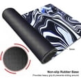 thumbnail image 5 of Black White Large Mouse Pad XXL Extended Abstract Waves Mousepad Marble Texture Non-Slip Rubber Base Gaming Mouse Mat Rectangle Laptop Keyboard Desk Pads(Size:31.5x11.8in), 5 of 6