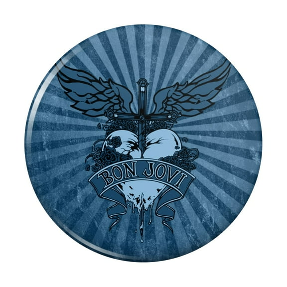 Bon Jovi Heart and Dagger Kitchen Refrigerator Locker Button Magnet