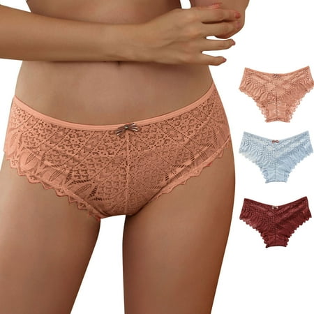 

XZHGS Floral Summer Maternity Panties for Women Crochet Lace Lace up Panty Hollow Out underwear Women underwear Seamless Brief
