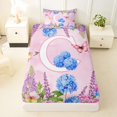 thumbnail image 3 of Manfei Kawaii Butterfly Twin Sheets,Cartoon Monogram C Bedding,Multicolored,3pcs, 3 of 6